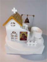 Χειροποίητο σετ καντηλάκι "Εκκλησάκι" - Image 6