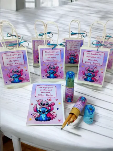 Μπλοκάκι ζωγραφικής με ξυλομπογιές Stitch
