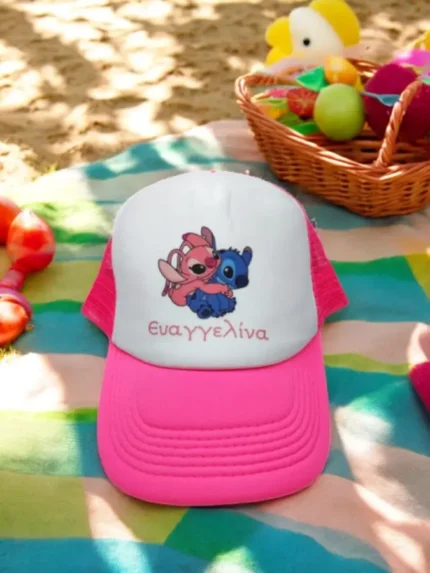 Προσωποποιημένο καπέλο τζόκεϋ Stitch & Lilo
