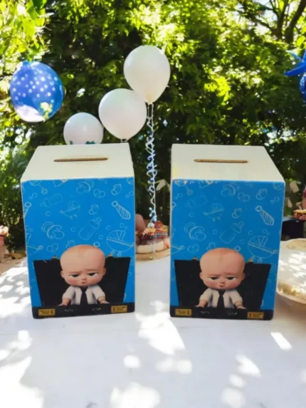 Ξύλινος κουμπαράς Boss Baby