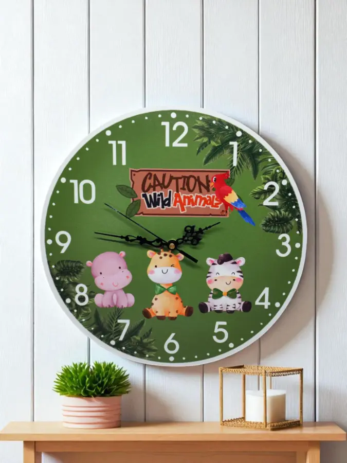 Ξύλινο ρολόι τοίχου Ζωάκια Ξύλινο ρολόι τοίχου Ζωάκια