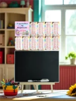 Μαυροπίνακας με προπαίδεια Labubu