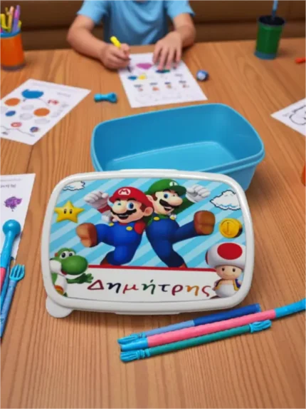 Προσωποποιημένο δοχείο φαγητού Super Mario
