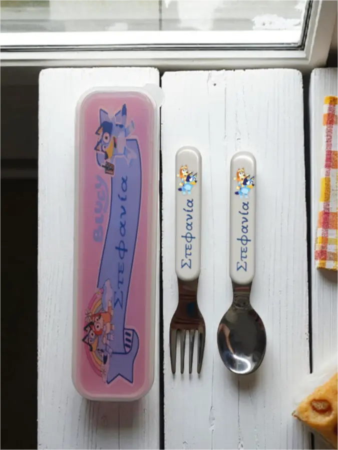 Κουταλοπίρουνα με θήκη Bluey Κουταλοπίρουνα με θήκη Bluey