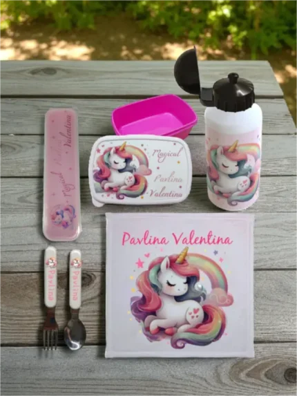 Προσωποποιημένο σετ φαγητού Μονόκερος