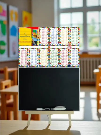 Μαυροπίνακας με προπαίδεια Playmobil