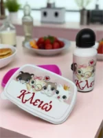 Σετ δοχείο φαγητού με θερμός  Γατούλες