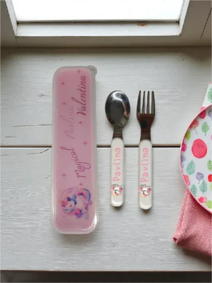 Κουταλοπίρουνα με θήκη Μονόκερος