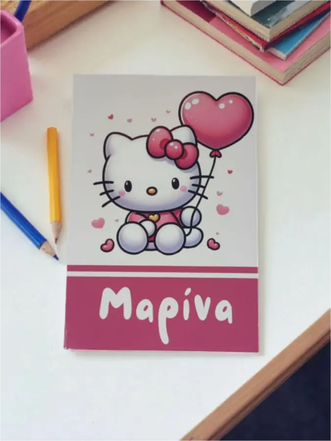 Προσωποποιημένο τετράδιο με όνομα Hello Kitty Προσωποποιημένο τετράδιο με όνομα Hello Kitty