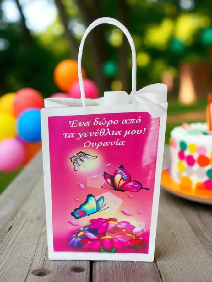 Χάρτινη σακούλα δώρου Πεταλούδες Χάρτινη σακούλα δώρου Πεταλούδες