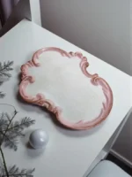 Χειροποίητος ανάγλυφος δίσκος Ροζ