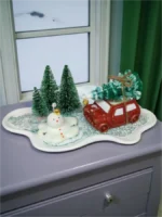 Σετ πορσελάνης με κεριά Αυτοκινητάκι