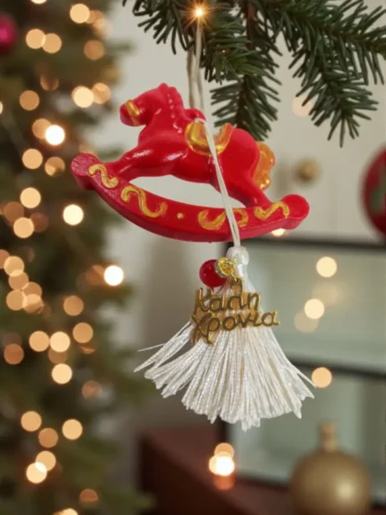 Χειροποίητο γούρι Αλογάκι κόκκινο