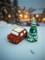 Πορσελάνινο "Αυτοκινητάκι" με δεντράκι από κερί - Image 2