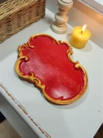 Χειροποίητος ανάγλυφος δίσκος Κόκκινος