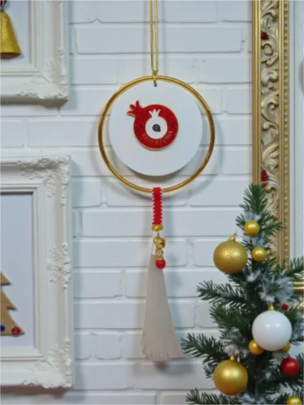 Κρεμαστό γούρι Διπλό Ρόδι με στεφάνι